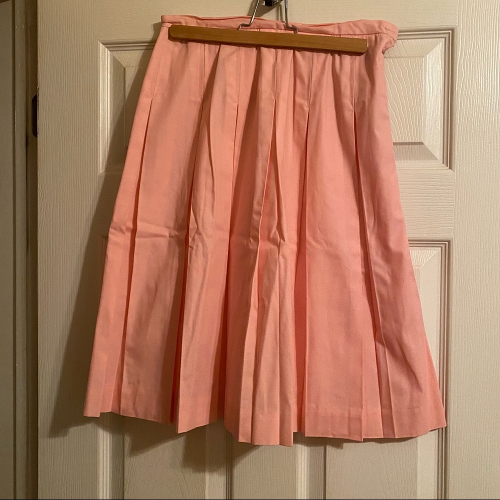 Vintage 1960’s Juniorite Pink Pleated A-Line Skirt